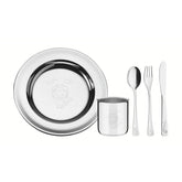 Kit Infantil Tramontina Baby Friends Refeição Aço Inox 5 Peças Talheres Ergonômicos Premium
