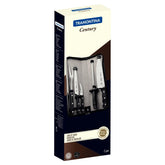 Jogo De Facas Tramontina Century 6 Peças Aço Inox Forjado Estojo Profissional Certificação NSF