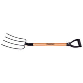 Forcado Metálico Reto de Arame Tramontina 4 Dentes 71cm Cabo Madeira Agricultura Jardinagem
