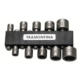 Jogo de Ponteiras 10 Peças 1/4'' Universal Acabamento Jateado Aço Especial Tramontina MASTER