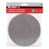 Disco de Lixa Telado com Velcro para Parede e Teto Grão 80 150mm 5 Unidades MTX 7388055