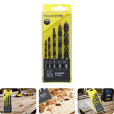Jogo Broca para Madeira 4-10 mm 3 Pontas 5 Peças Tradestar