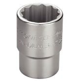 Soquete Estriado 29mm 3/4'' DIN 3124 Cromado Aço Cromo Vanádio Ajuste Profissional Tramontina PRO