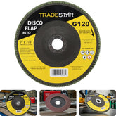Disco Flap 180 mm G120 Fibra Reto Aço Tradestar