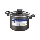 Caldeirão Tramontina Paris Alumínio Antiaderente Starflon Max 20 cm 4,2 L Chumbo Tampa De Vidro