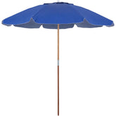 Guarda-Sol Praia Bel Guarapari Azul Royal 2,20m Bagum com Haste de Madeira