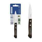 Faca Para Legumes E Frutas Tramontina Polywood 3 Polegadas Aço Inox Cabo Madeira Tratada Castanho