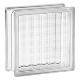 Tijolo de Vidro 19 x 19 x 8 CM Canelado Largo Translúcido 10 Unidades Tradestar