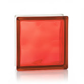 Tijolo de Vidro 19 x 19 x 8 CM Vermelho Translúcido 06 Unidades Tradestar