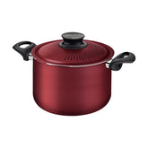 Espagueteira Tramontina Paris Antiaderente Starflon Max 7,2L 24cm Alumínio Vermelho Com Escorredor