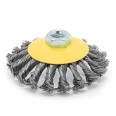 Escova Conica 4'' Aço Torcido Rosca M14 Tradestar