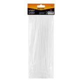 Abraçadeira De Plástico 250X4,8Mm Branco 100 Peças Resistente UV -35+85°C Sparta