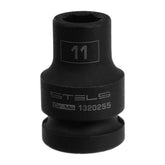 Soquete Impacto 1/2'' 11mm CrMo Stels 1320255 Aço Cromo Molibdênio