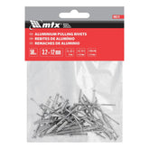 Rebite De Repuxo Alumínio 3,2 X 12 mm 50 Peças Mtx Fixação Chapa