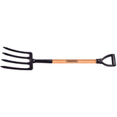 Forcado Para Terra Tramontina Metálico 71cm 4 Dentes Cabo Madeira – Ideal Para Jardinagem e Agricultura