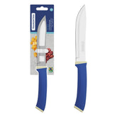 Faca De Cozinha Tramontina Felice 6 Polegadas 15cm Lâmina Aço Inox Cabo Azul De Polipropileno