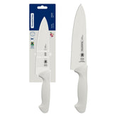 Faca Chef Tramontina Premium 8 Polegadas Lâmina Aço Inox AISI 420 Cabo Polipropileno Branco 1.8mm
