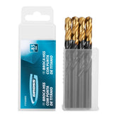 Jogo Broca Aço Rápido Titânio 8.5mm 8 Gross Peças Serralheria Golden Tip