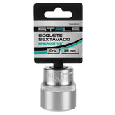 Soquete Sextavado 1/2'' 26mm Aço CrV Stels 1382655 Alta Resistência