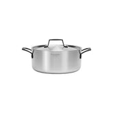 Caçarola Tramontina Grano Black 24 Cm 4,7 L Aço Inox Corpo Triplo Indução Com Tampa E Alças