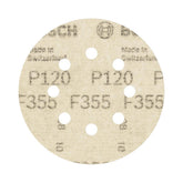 Disco De Lixa Bosch Pro F355 125mm Grano 120 - 5 Unidades