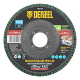 Disco Flap Abrasivo Carbeto De Silício Grão 120 115 X 22,2 mm Denzel Para Metal E Madeira