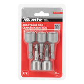 Soquete Magnético Para Parafusadeira 1/2 Pol 45mm 5 Peças Aço CrV MTX 1175555