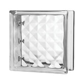 Tijolo de Vidro 19 x 19 x 8 CM Lapidado Translúcido 06 Unidades Tradestar