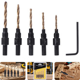 Jogo Broca com Escareador 6 - 14 mm para Madeira 6 Peças Tradestar