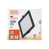 Painel Led Eco Quadrado Preto BIV 24W 4000K Black+Decker