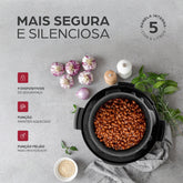 Panela de Pressão Elétrica WAP WPPE2 900W Silenciosa Cesto 5 Litros com Revestimento Antiaderente Inox 220V