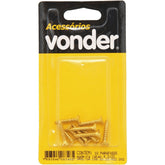 Parafuso madeira 4,2x22 chata fenda latão c/ 10 peças Vonder