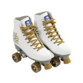 Patins Bel Quad- Retro Top Branco-Dourado Tam. 38 (P55)
