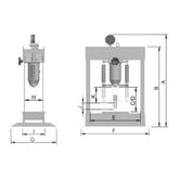 Prensa Hidráulica 10 Ton Bancada P10300 Bovenau