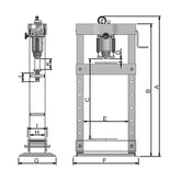 Prensa Hidráulica 15 Ton Altura Elevada P15200 Bovenau