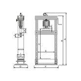 Prensa Hidráulica 15 Ton Plus P15300 Bovenau