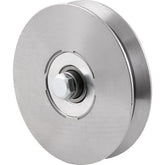 Roldana para portão 4" tipo V em aço polido Vonder