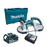 Serra Fita 120Mm Sem Fio 18V Portátil Com 2 Baterias Carregador Maleta Acessórios DPB180RFE Makita