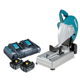 Serra Rápida 355Mm Portátil Sem Fio 36V Com 2 Baterias Carregador Motor BL DLW140PT2 127V Makita