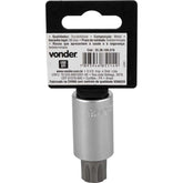 Soquete Multidentado Encaixe 1/2'' 16mm Curto CRV Vonder