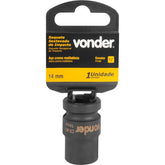 Soquete Sextavado Impacto Encaixe 1/2" 14mm Aço Cromo Vonder