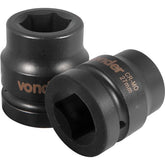 Soquete Sextavado Impacto Encaixe 1" 27mm Aço Cromo Vonder