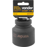 Soquete Sextavado Impacto Encaixe 1" 50mm Aço Cromo Vonder