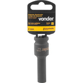 Soquete Sextavado Impacto Longo 1/2" 08mm Aço Cromo Vonder