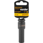 Soquete Sext Impacto Longo Enc 1/2" 12mm Aço Cromo Vonder