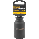 Soquete Sextavado Impacto Longo 1/2" 30mm Aço Cromo Vonder