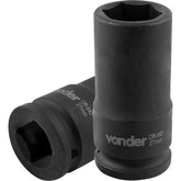 Soquete Sextavado Impacto Longo 3/4" 27mm Aço Cromo Vonder