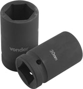Soquete sextavado impacto encaixe 1" 30mm fosfatizado Vonder