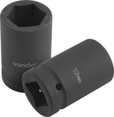 Soquete sextavado impacto encaixe 1" 32mm fosfatizado Vonder