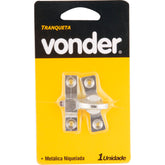 Tranqueta simples aço carbono niquelado Vonder